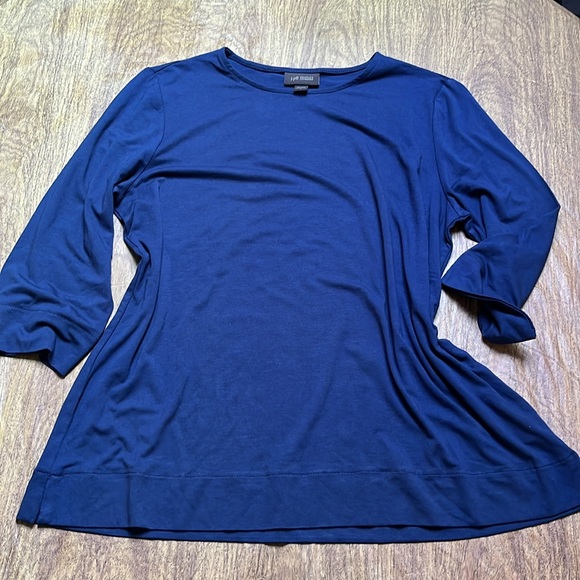 J. Jill Wearever Collection 3/4 Sleeve Navy Blue Casual Basic Top Size S - Picture 13 of 13